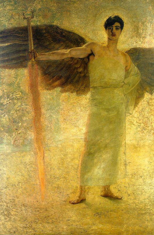 Franz von Stuck The Guardian of Paradise oil painting picture